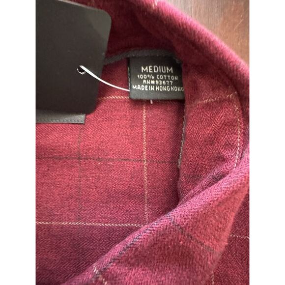 St. John's Bay Medium Jaspe Twill Shirt NWT Mens Red Button-Up JC Penney NEW - Picture 6 of 10